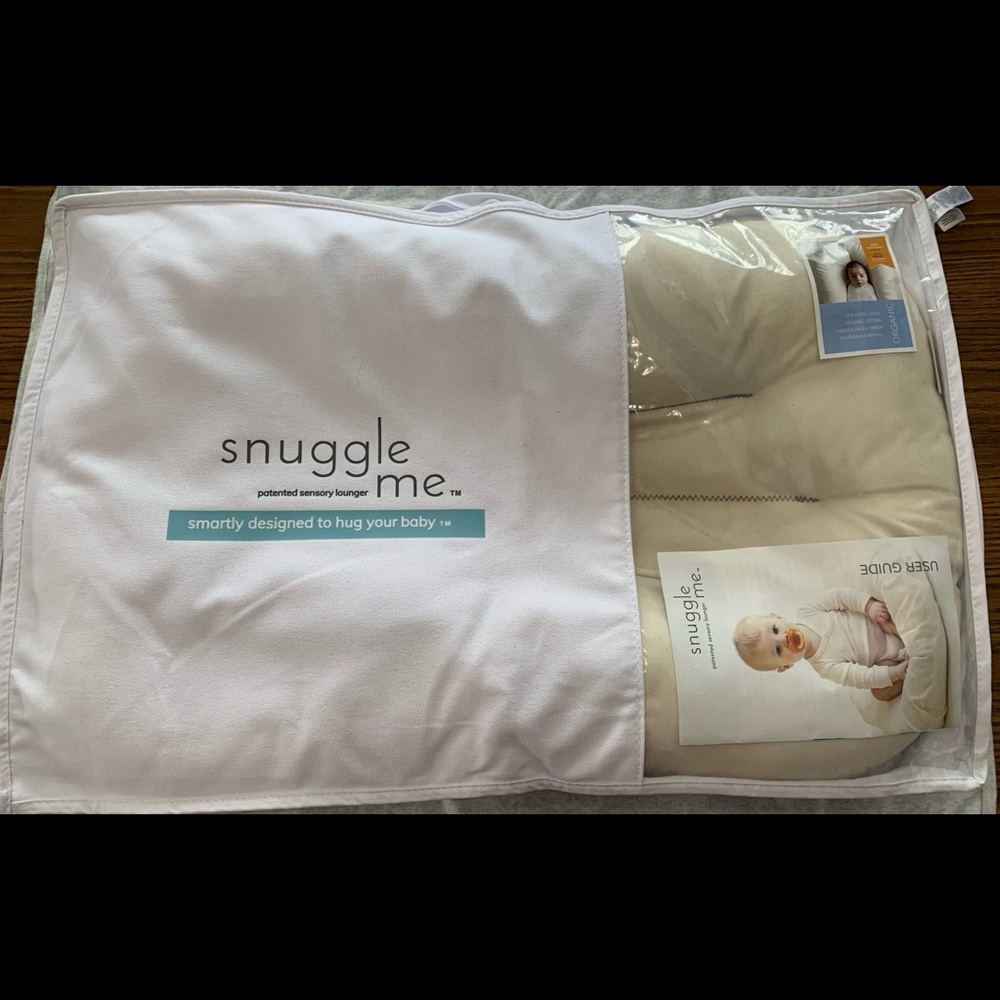 Snuggle Me Organic Cotton Baby Lounger with cover